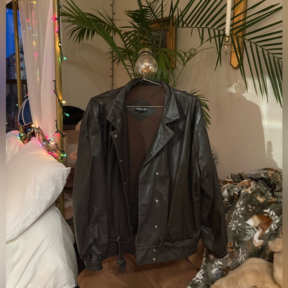 Elle Black Leather Jacket for Women